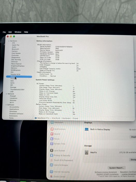 Macbook Pro 16 inch Core i7