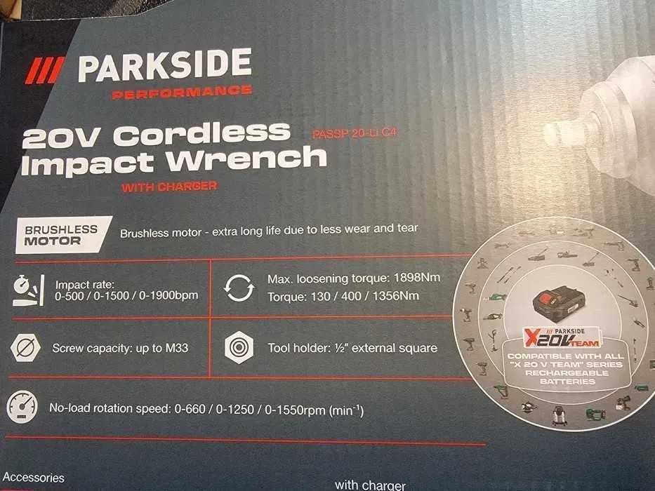 Pistol insurubat impact Parkside PASSP 20-Li C4 20V nou