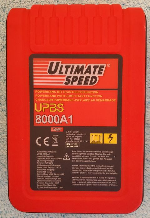 Baterie externa cu functie de pornire UPBS 8000 A1