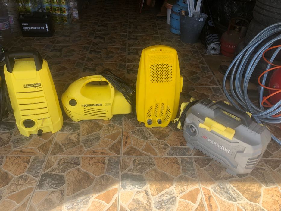 4 водоструйки на куп – 2 Karcher работещи + Sistema  + Parkside