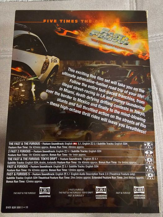 Fast & Furious 1 - 5 Collection DVD