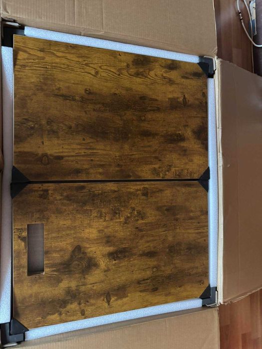 Електрическо бюро 180×70 см с регулируема височина, дебел плот 35 мм – кафяво