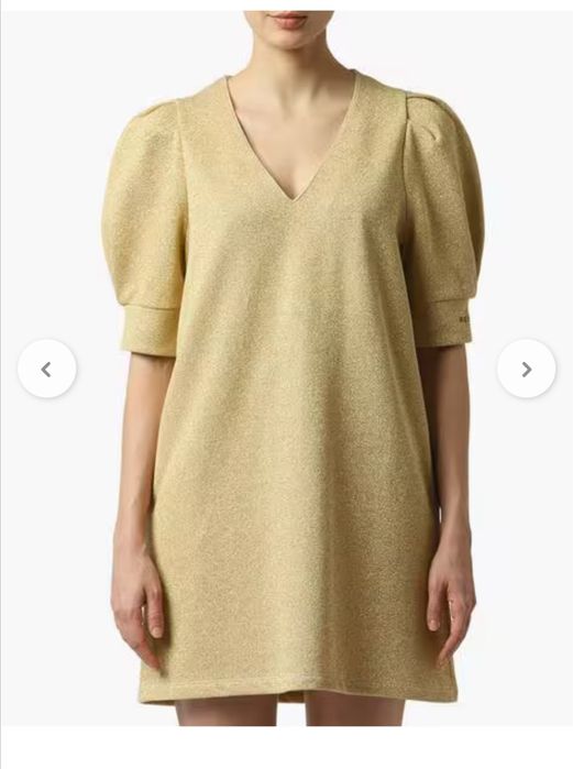 Рокля Replay XS златист цвят