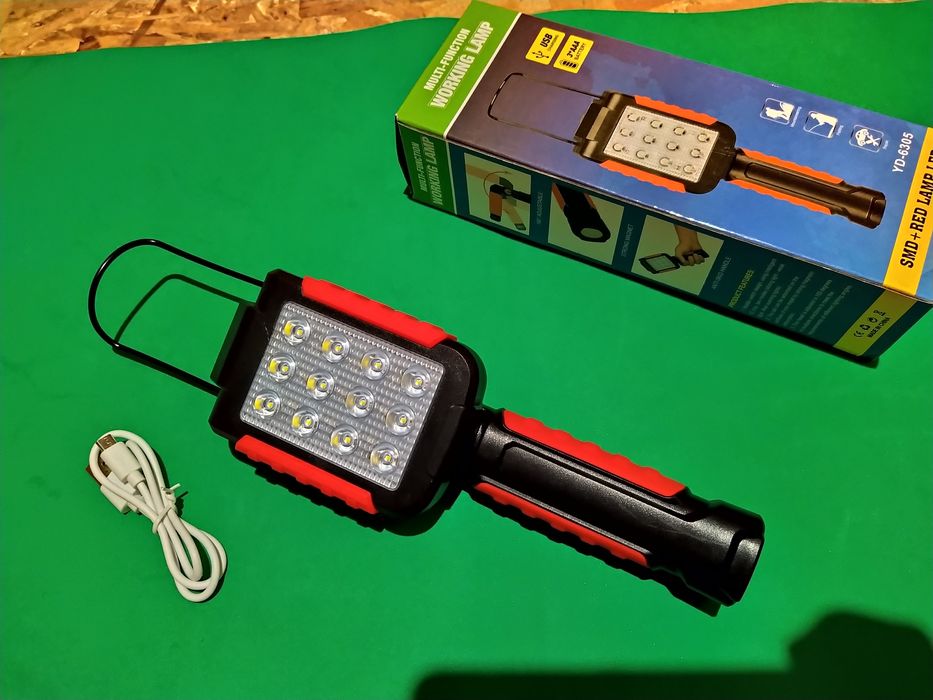 Lampa Portabila Cu Magnet Si Carlig, Cu Acumulatori, 12LED SMD