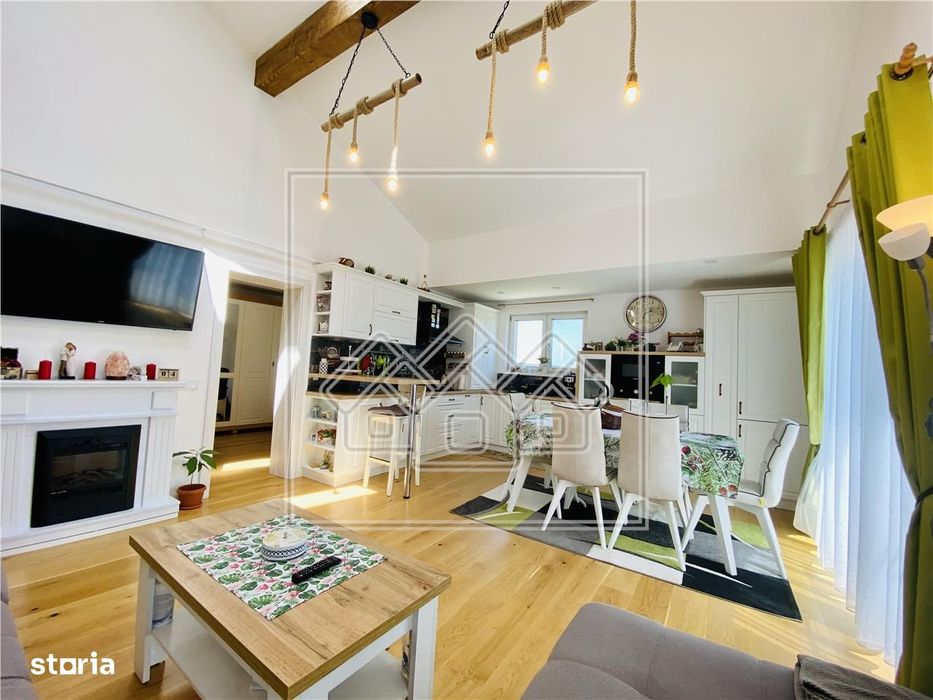 Penthouse mobilat si utilat modern cu terasa de 40 mp