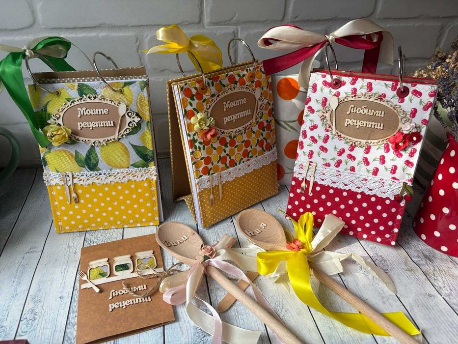 Ръчноизработен рецептурник, нов