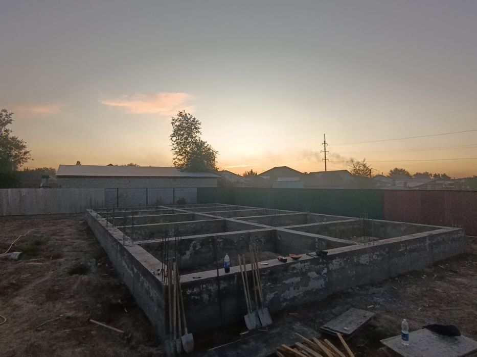 Заливка фундамента