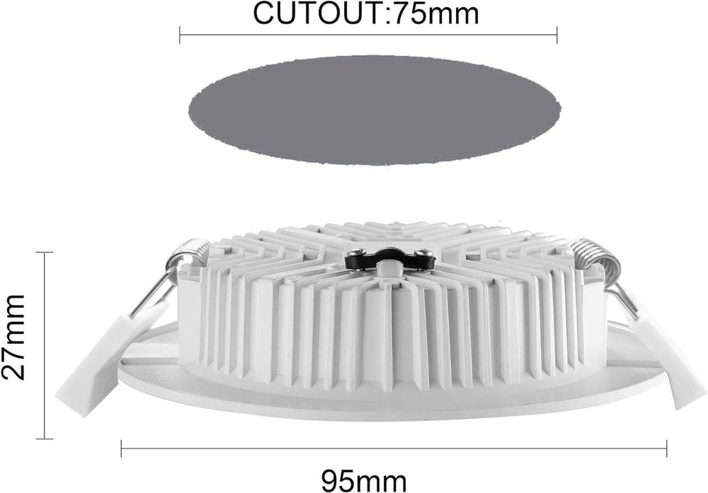 Spot LED Incastrat 8W IP44 Lumina Calda 95mm