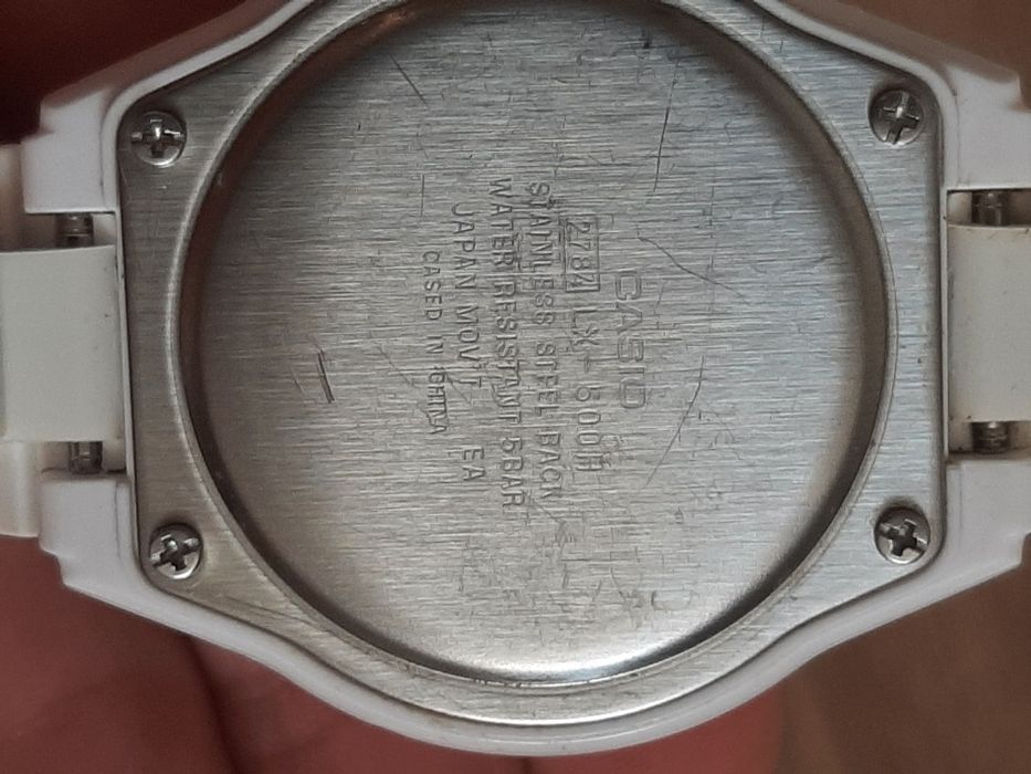 Ceas Damă Casio LX-500H – Alb cu Cristale Roz – Original