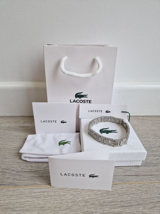 Bratara Lacoste - 21cm - Argintiu