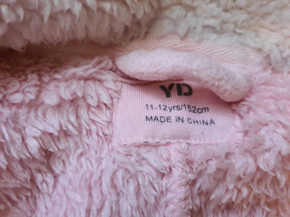 Pijama roz intreaga fete forma iepuras mar. 152 cm