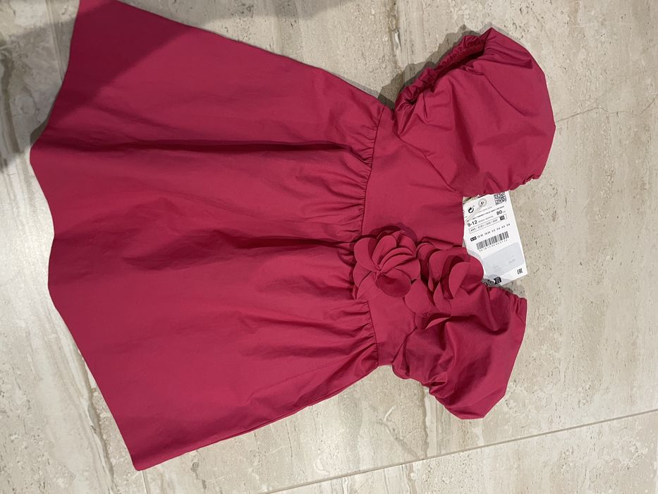 Бебешка рокля Zara с 3D цветя
