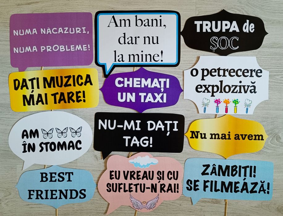 Propsuri recuzită foto mesaje petrecere