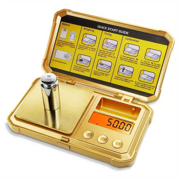 Cantare bijuterii aurii precizie 0,01g-200g 2 zecimale ecran LCD Iluminat auriu, casa, birou Pret 80 lei.