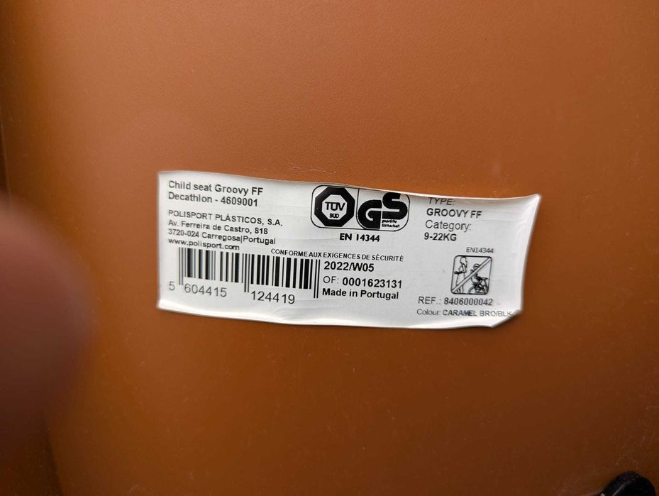 Scaun bebeluș bicicletă Gruvi fixare cadru maro