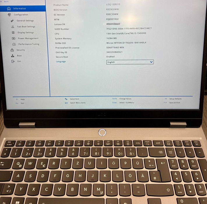 Hope Amanet P4 Laptop Lenovo LOQ 15IRX10 / I5 13450HX/RTX 5060 8GB/NOU