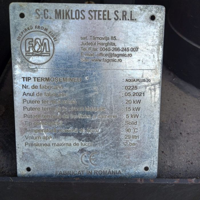 Termoșemineu 20 kw