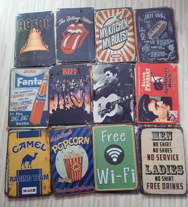 Метални ретро табели за декорация