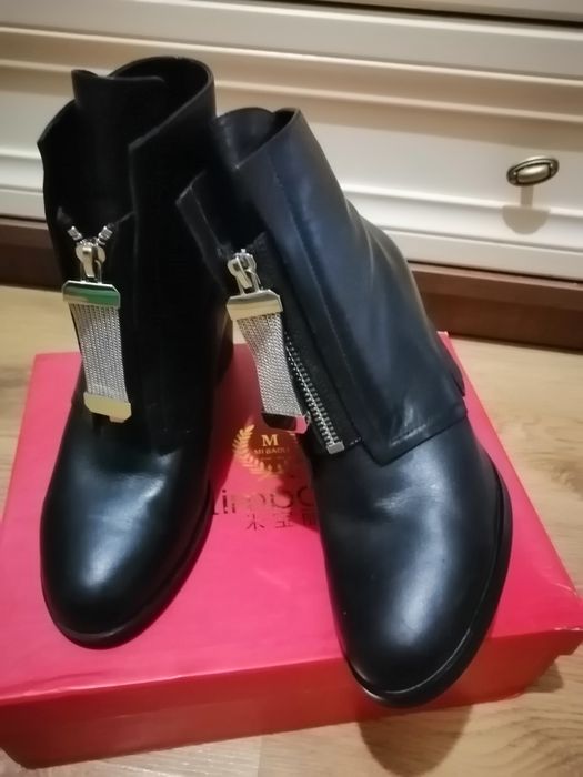 Ботильоны женские кожаные, новые