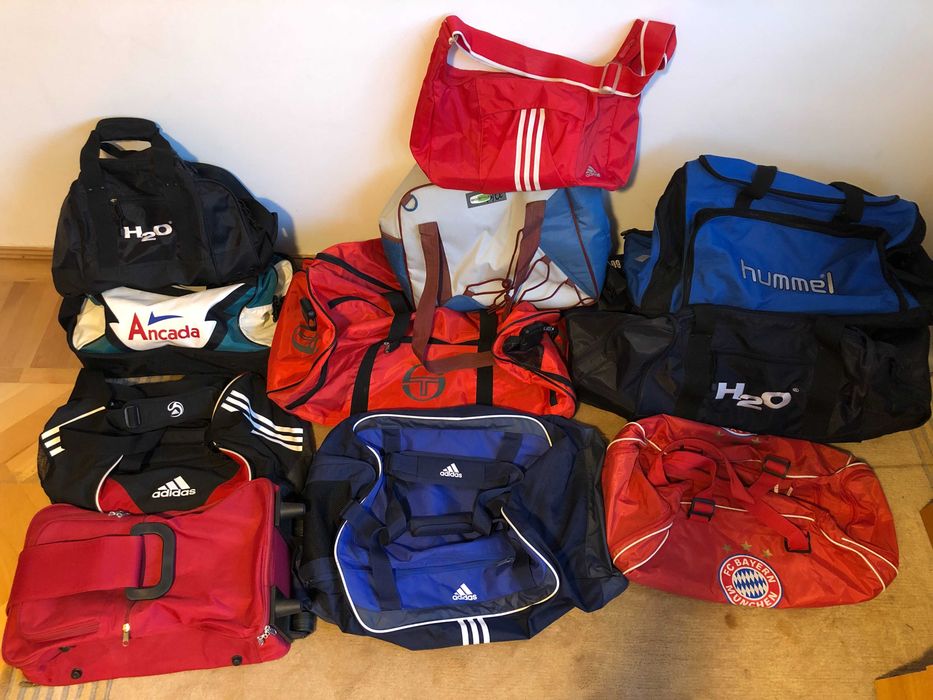 Lot 12 genti calatorii / sport / sala / fitness Adidas, Hummel, H2O, Gio Style stare buna si foarte buna