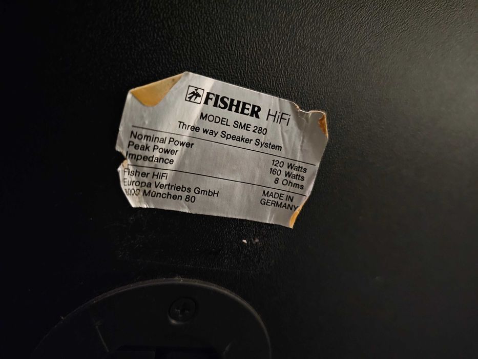 Fisher SME280 2x80W 8ohm three way speaker system