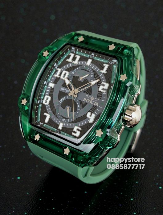 INVICTA Cyclone green 49 mm, Инвикта нов ръчен часовник