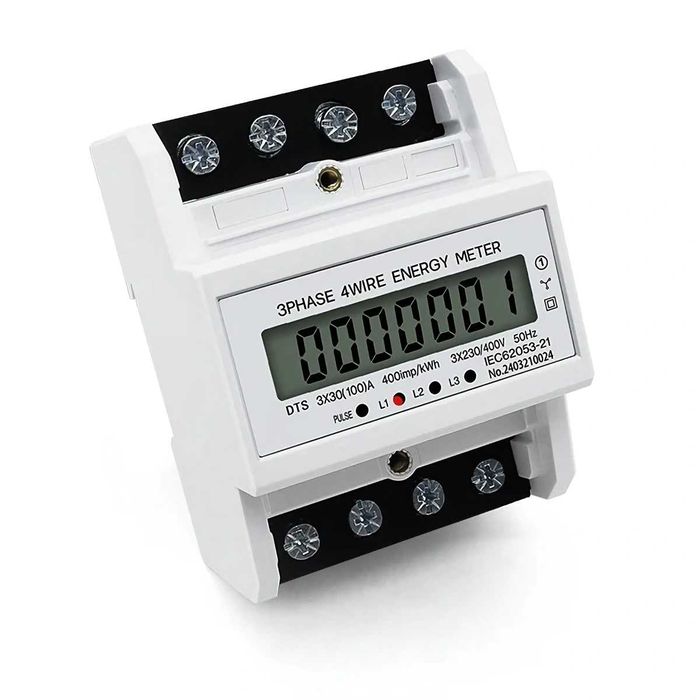 Contor Trifazat Digital de Curent pentru Energie Electrica 380V