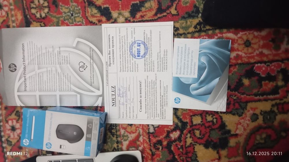 Yangi 3kunlik HP noutbuk sotiladi oxirgi model