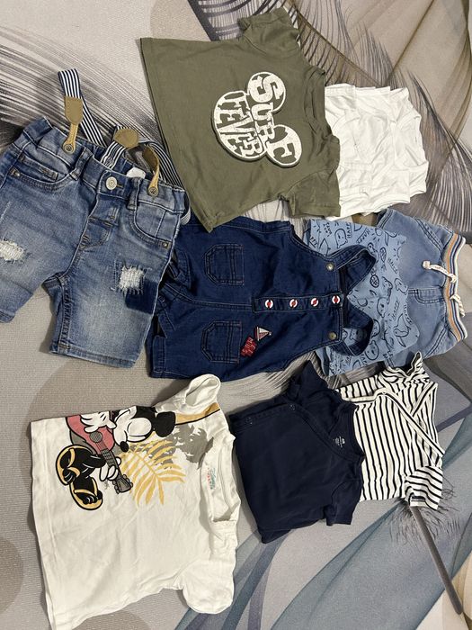 Haine vara pentru bebelusi, body, pantaloni scurti, marimea 62/68