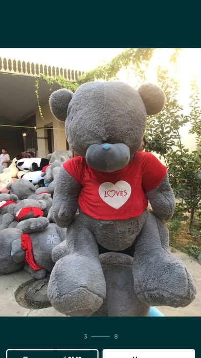 Teddi teddi (dastavka+)30sm 3metr