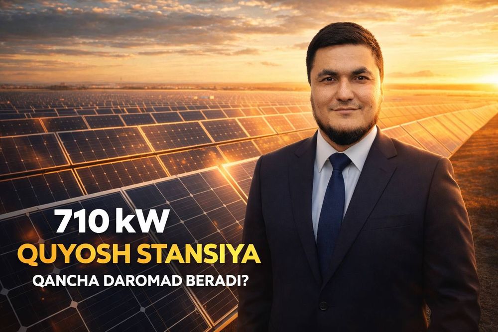 quyosh panellari o'rnatamiz