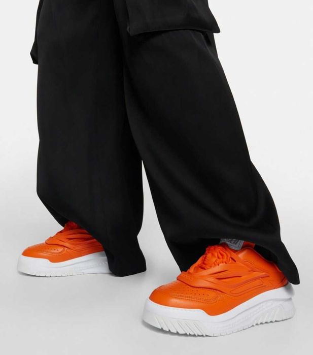 >- Calitate Top -< Sneakers high top - adidași bărbați Versace Odissea Orange trend vara 2026