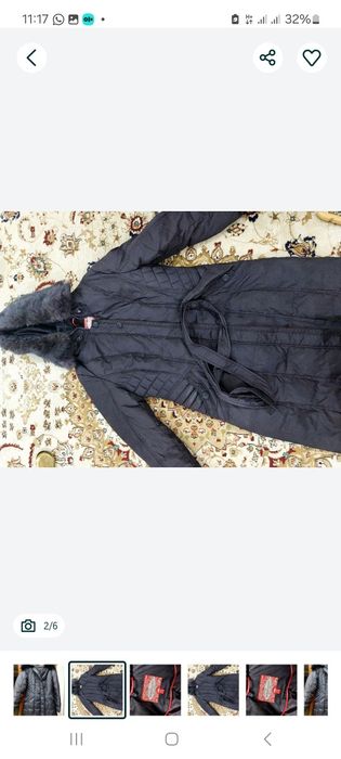 Пуховик зимний, с капюшоном