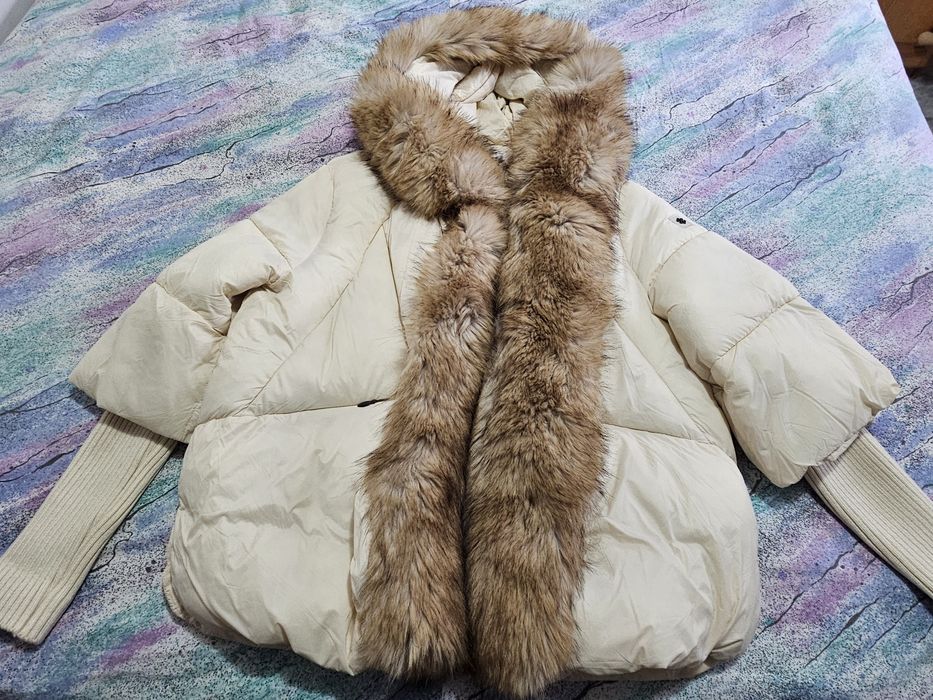 Зимно яке в цвят шампанско