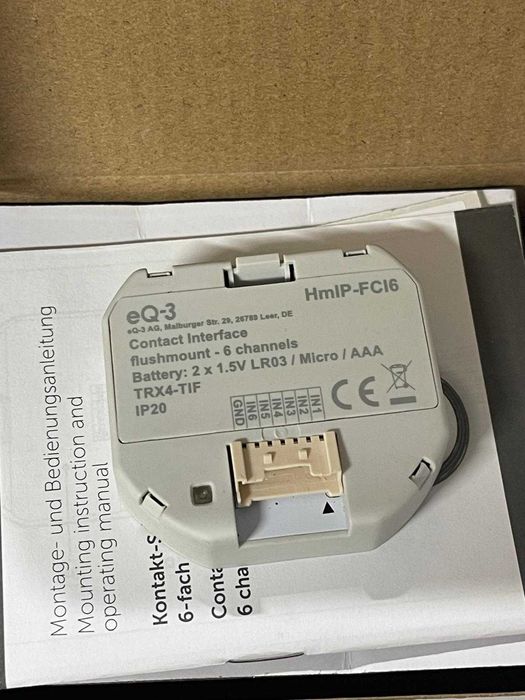 Homematic IP 153501A0 HmIP-FCI6 interfață de contact, gri