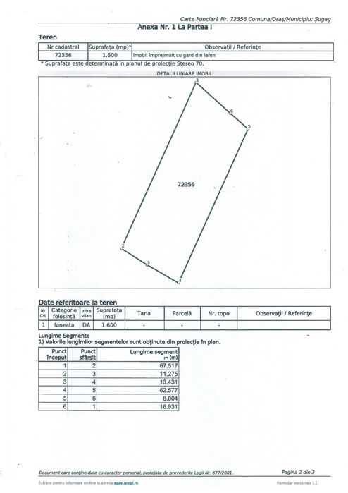 Teren intravilan pe Valea Sebesului, Sugag-Dobra, Sat-Musetoaia