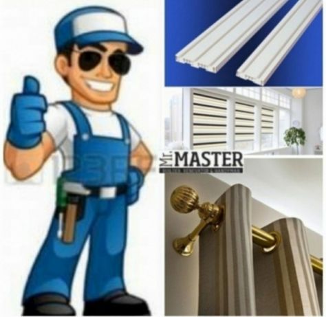 Установка карниз и жалюзи  замена карнизы (ремонт и переустановка )