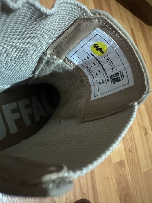 Buffalo cizme Aspen Chelsea culoarea bej, cu platformă, 1270119-BRN