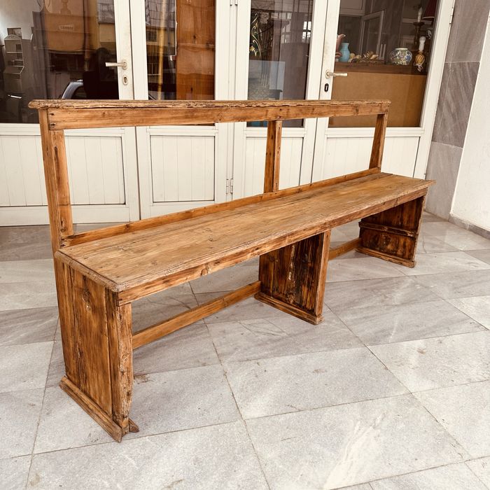 Антикварна италианска дървена пейка от края на Х|Х век