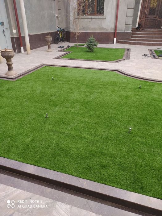 Искусственный газон. арзон сифат  ва ландшафтный доставка бор.