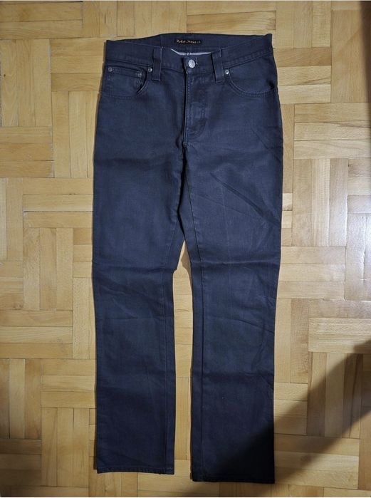 Blugi Nudie Jeans Co, Slim Jim, Dry Black Coated, Organic, Italy - 31