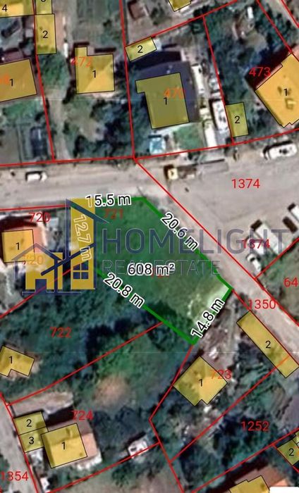 Продава се Парцел в с. Кокаляне, Област София-град - 608 кв.м за 295 €/кв.м - Снимка #1