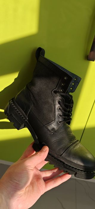 Bocanci tip army, Piele, Otter, Negri, 42.5