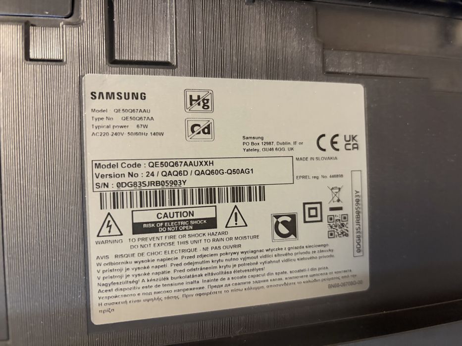 Телевизор за части Samsung QE50Q67AAUXXH