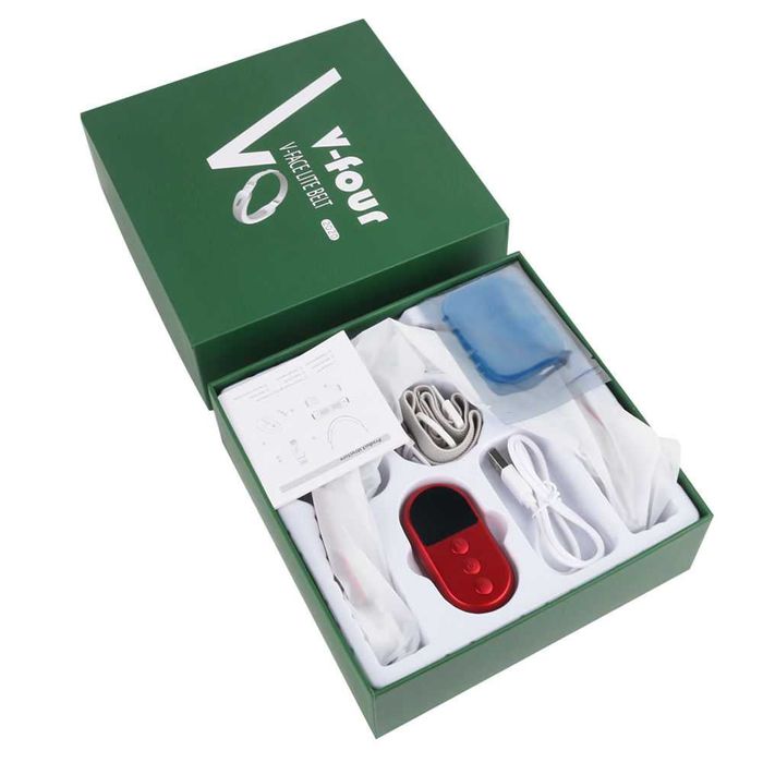 EMS лицев масажор, V-образен лифтинг колан за двойна брадичка и шия