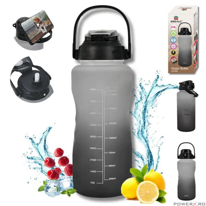 Sticla pentru apa si suport telefon, potrivita la antrenamente,