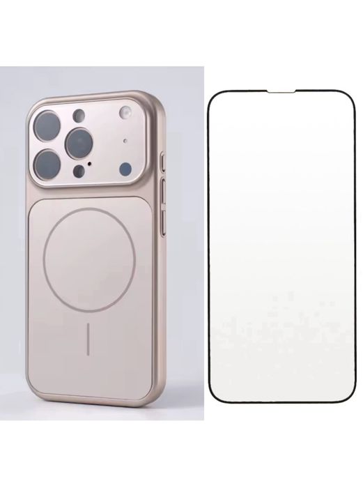 Husa Magsafe Glass + Folie Sticla Curbata Iphone 16/16 PRO/16 PRO MAX