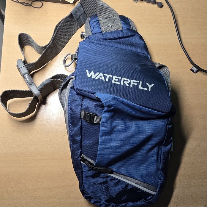 WATERFLY Geantă cu centură pentru bărbați/femei cu suport pentru sticle - Geantă mică cu centură pentru jogging, geantă elegantă pentru dresaj