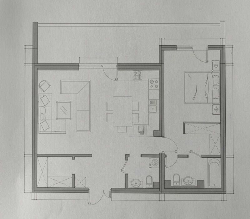 ЖК Infinity, 2 комнаты, 80 м², коробка, лофт-потенциал