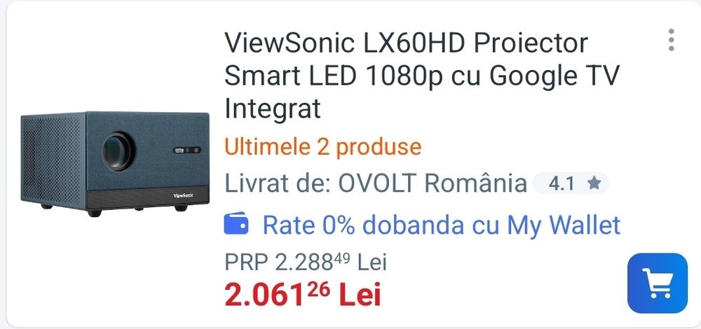 Videoproiector viewsonic lx60hd 1080p